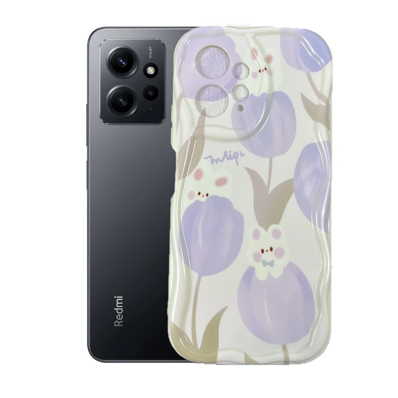 کاور طرح خرگوش و لاله مناسب برای گوشی موبایل شیائومی Redmi Note 12 4g