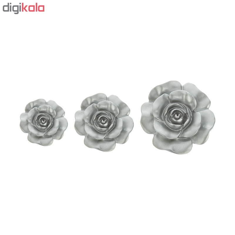 دیوارکوب طرح گل رز لوتوس کد R01 مجموعه 3 عددی