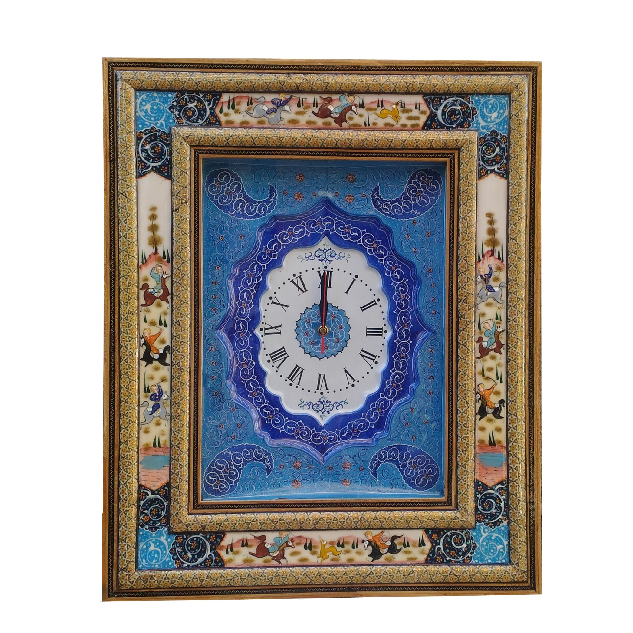 ساعت میناکاری مدل دوشاسی خاتم کد 888-11