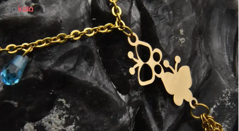 گردنبند طلا 18 عیار زنانه آرشا گالری طرح پروانه کد 425A2484