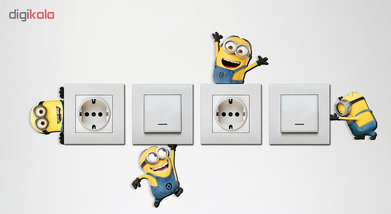 استیکر کلید و پریز ژیوار مدل مینیون ها بسته 4 عددی