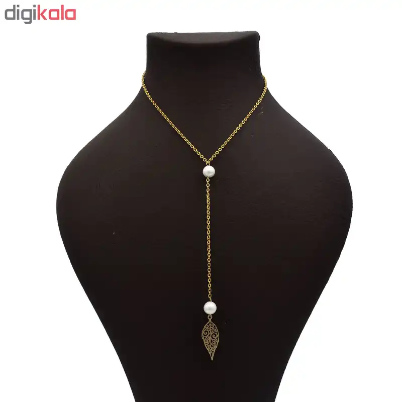 گردنبند طلا 18 عیار زنانه آرشا گالری طرح برگ کد 427A2486