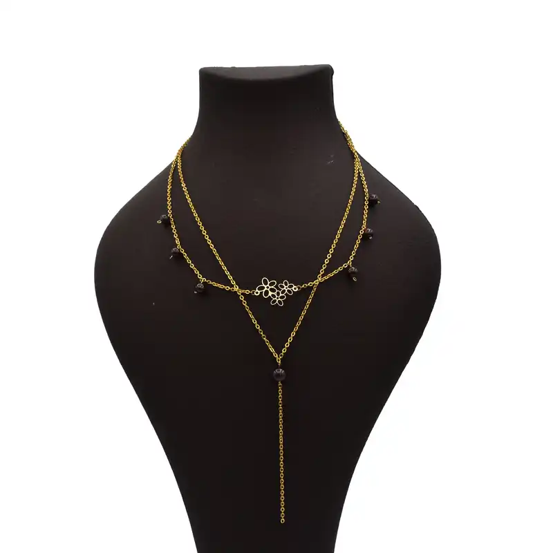 گردنبند طلا 18 عیار زنانه آرشا گالری طرح گل کد 429A2488