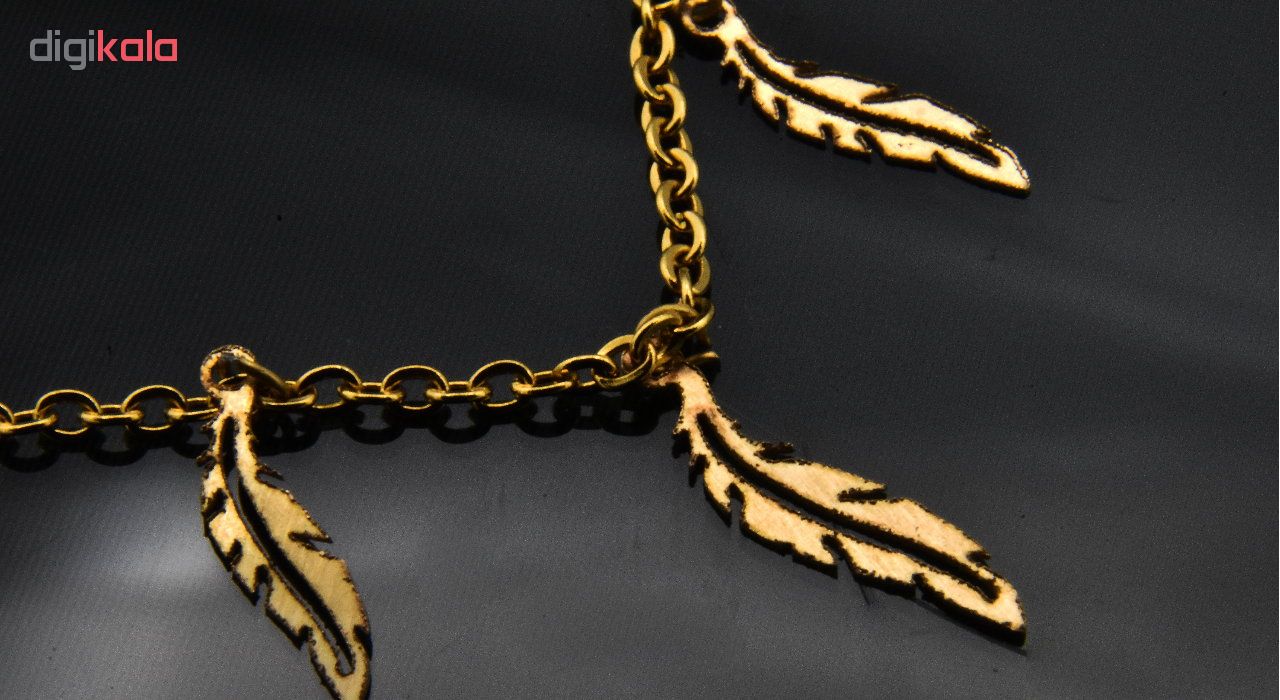 گردنبند طلا 18 عیار زنانه آرشا گالری طرح برگ کد 431A2490