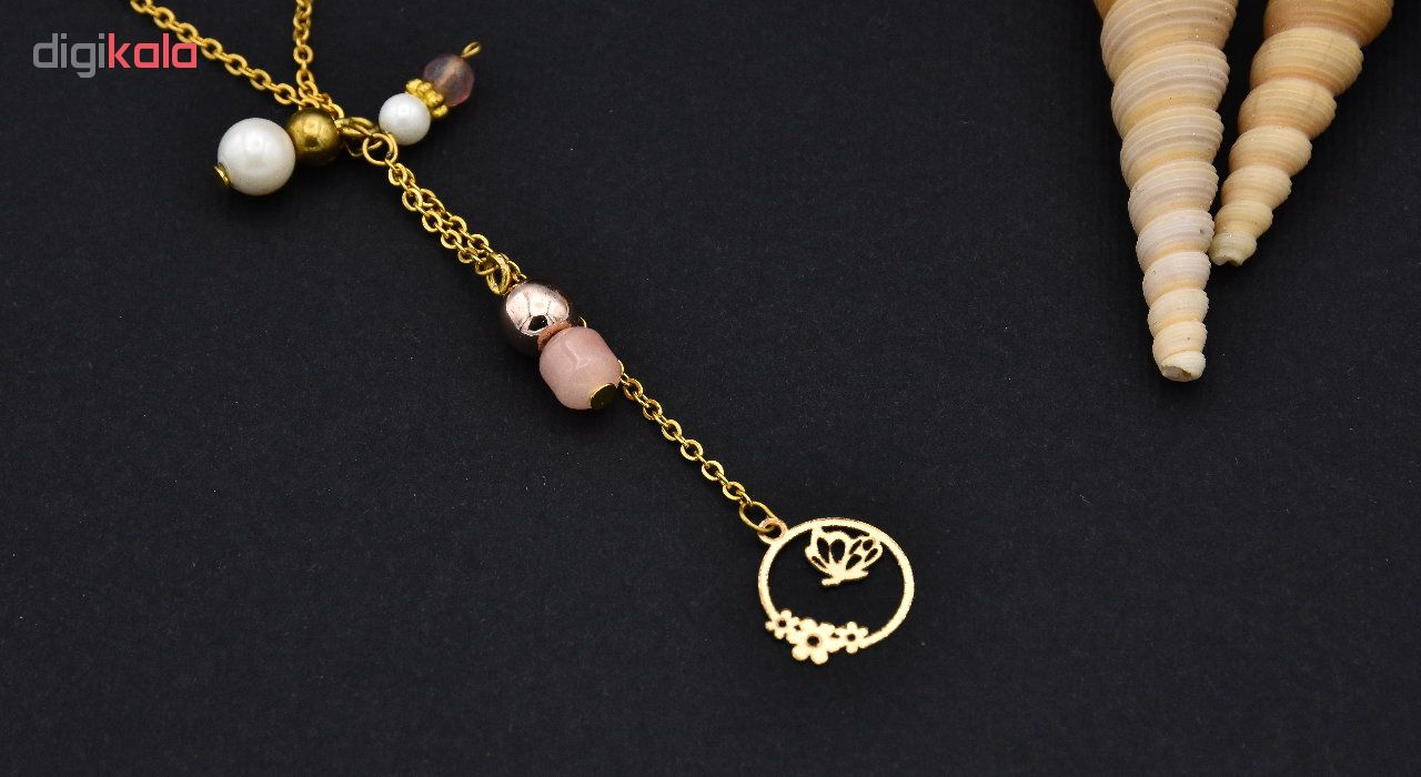 گردنبند طلا 18 عیار زنانه آرشا گالری طرح پروانه کد 432A2491