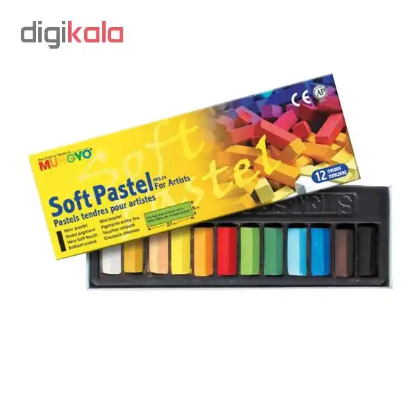 پاستل گچی 12 رنگ مونگیو کد 83265