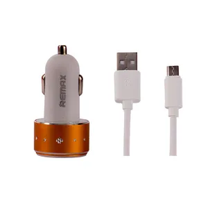 شارژر فندکی ریمکس مدل RX-D6 به همراه کابل تبدیل microUSB