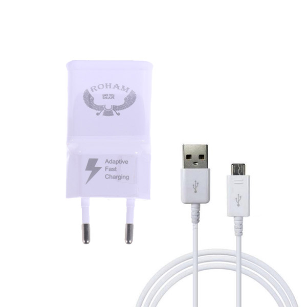 شارژر دیواری رهام مدل RO-04 به همراه کابل microUSB