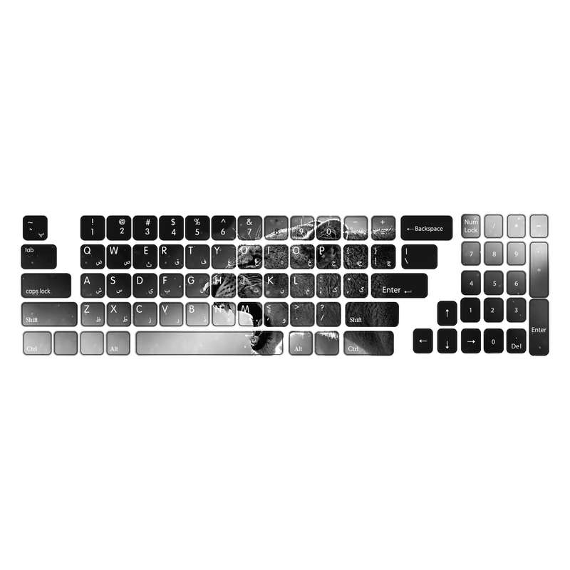 برچسب حروف فارسی کیبورد گراسیپا طرح Leopard کد 103 برچسب حروف فارسی کیبورد گراسیپا طرح Leopard کد 103