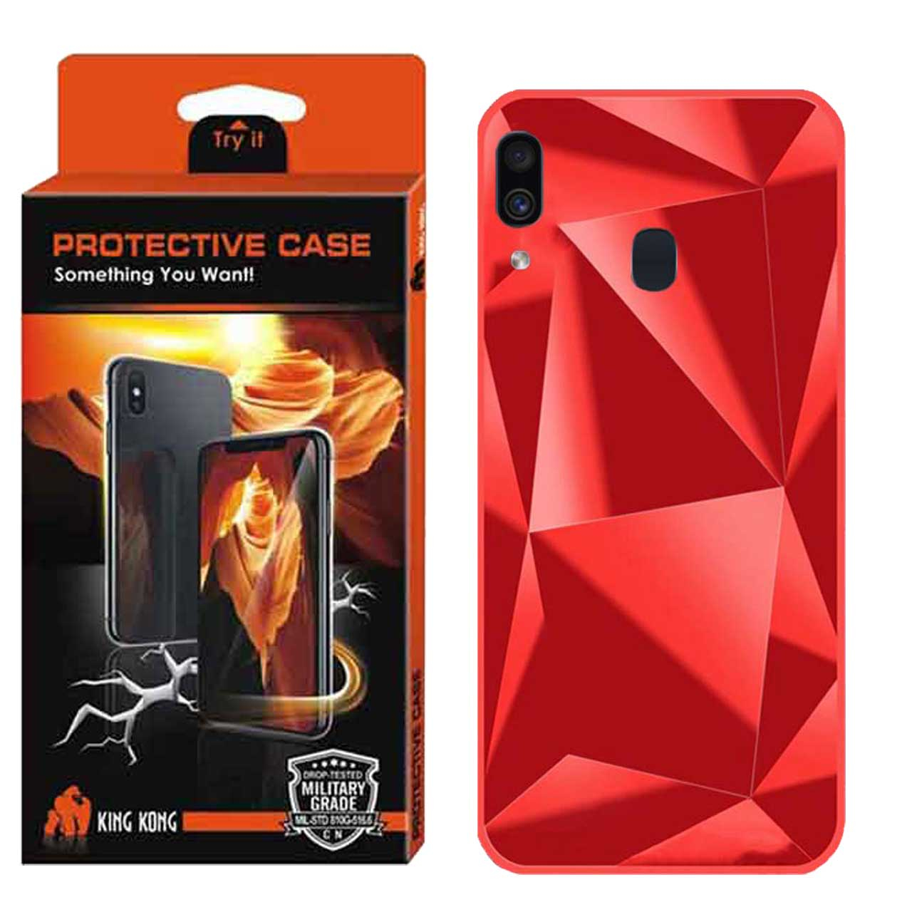 کاور کینگ کونگ طرح الماس مدل Dmnd01 مناسب برای گوشی موبایل سامسونگ Galaxy M20 