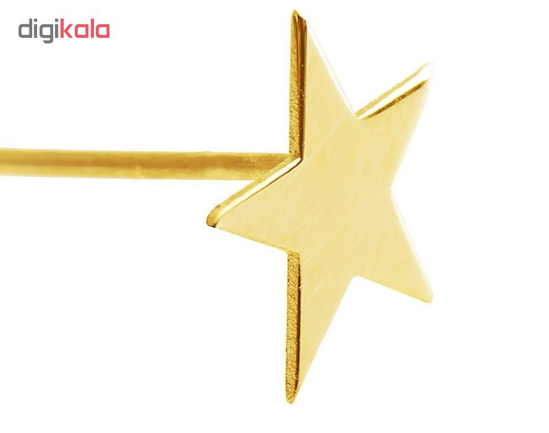 گوشواره طلا 18 عیار طرح ماه و ستاره کد UN078