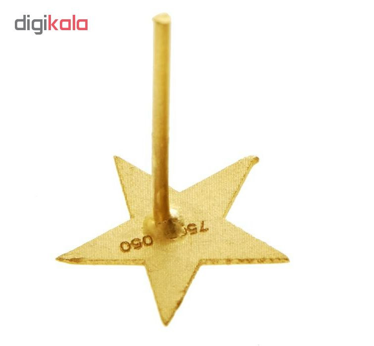 گوشواره طلا 18 عیار طرح ماه و ستاره کد UN078