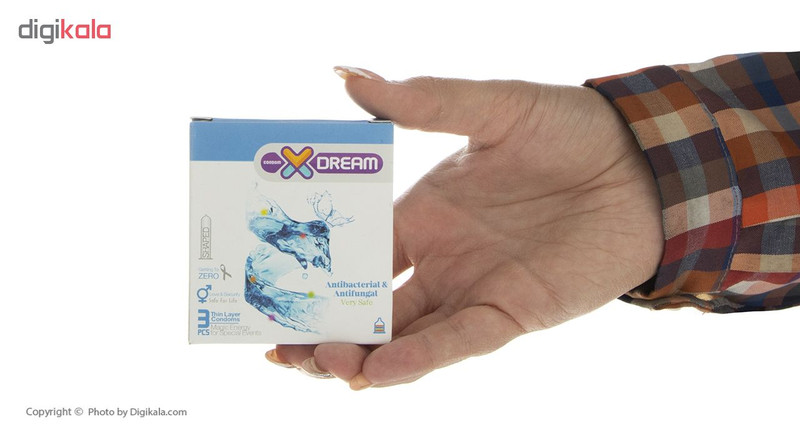 کاندوم ایکس دریم مدل Antibacterial And Antifungal بسته 3 عددی