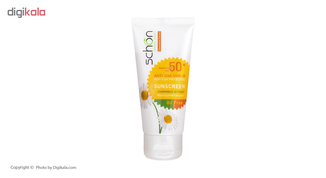 کرم ضد آفتاب رنگی فاقد چربی شون با رنگ طبیعی + SPF50 -  - 2