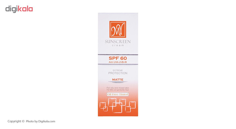 کرم ضد آفتاب رنگی مای مدل SPF60 مناسب پوست های چرب و مختلط حجم 50 میلی لیتر