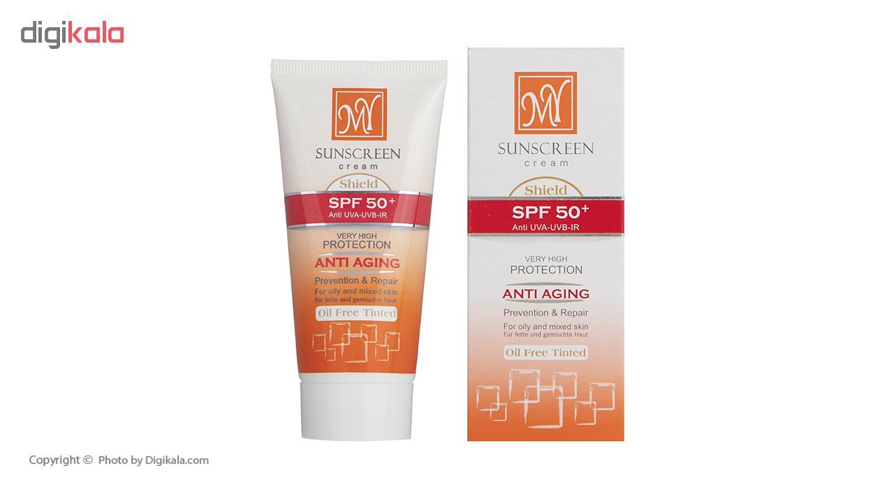 کرم ضد آفتاب ضد چروک فاقد چربی شیلد مای SPF50+ -  - 5