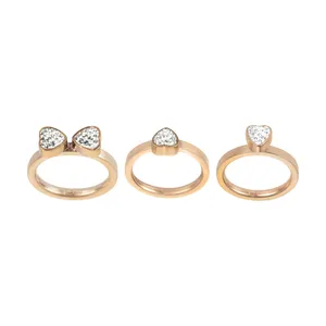 انگشتر نقره زنانه فولی فولیه مدل 3R0T064RC بسته 3 عددی