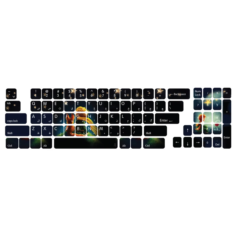 برچسب حروف فارسی کیبورد گراسیپا طرح شازده کوچولو کد 103