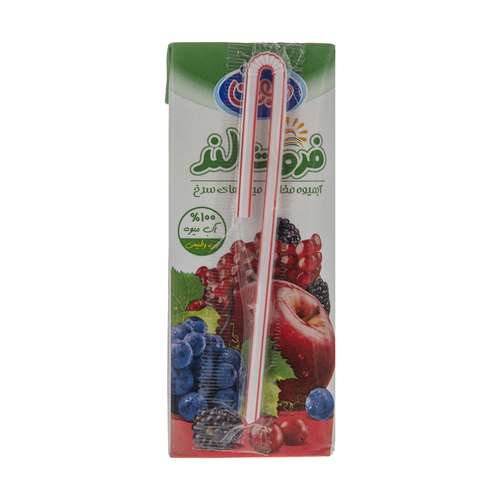 نوشیدنی مخلوط میوه های سرخ میهن حجم 200 میلی لیتر