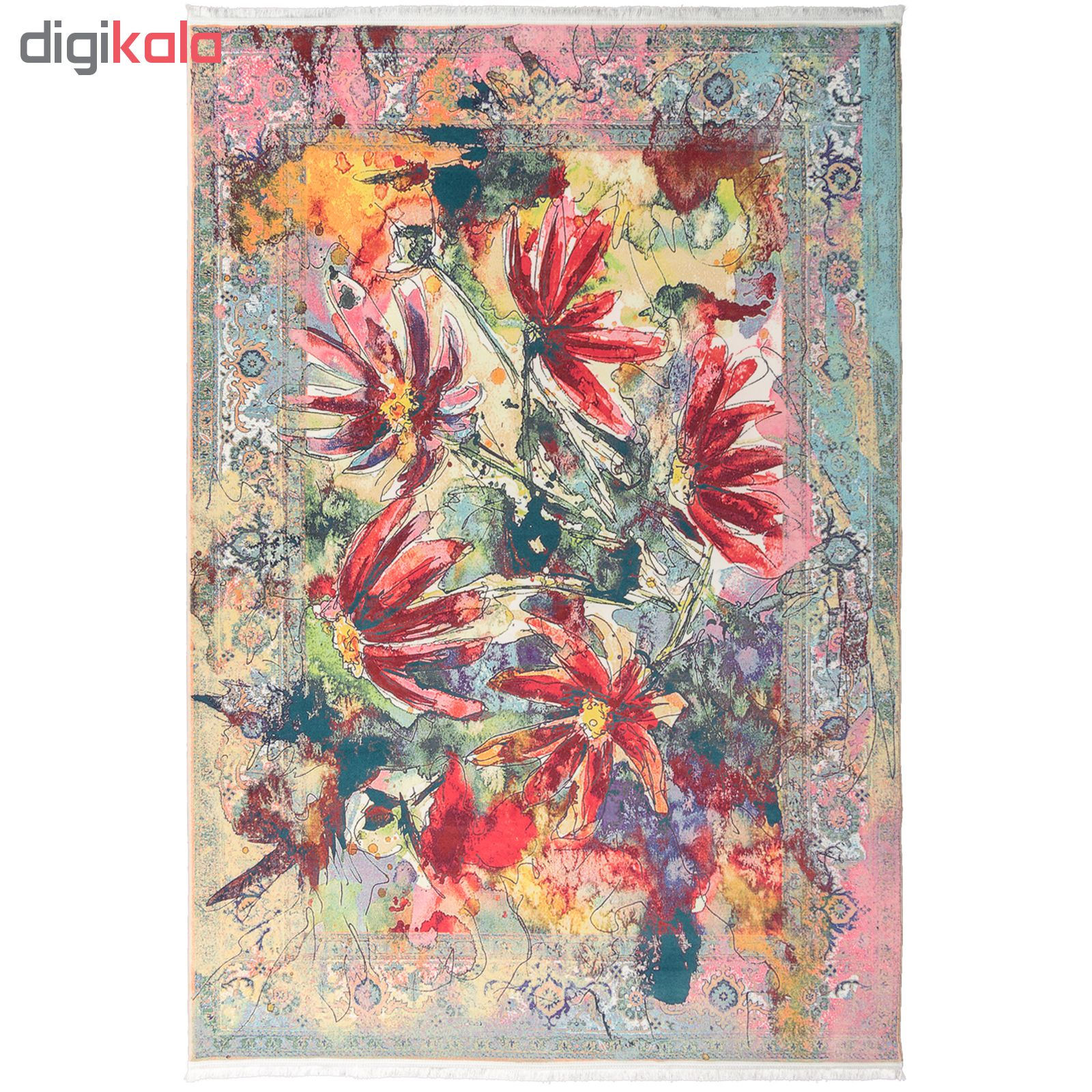 فرش ماشینی محتشم طرح کهنه نما کد 100613