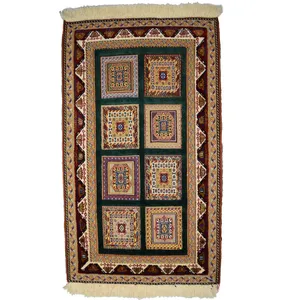 گلیم دستبافت نیم متری مدل شیرکی پیچ سیرجان کد KS2610