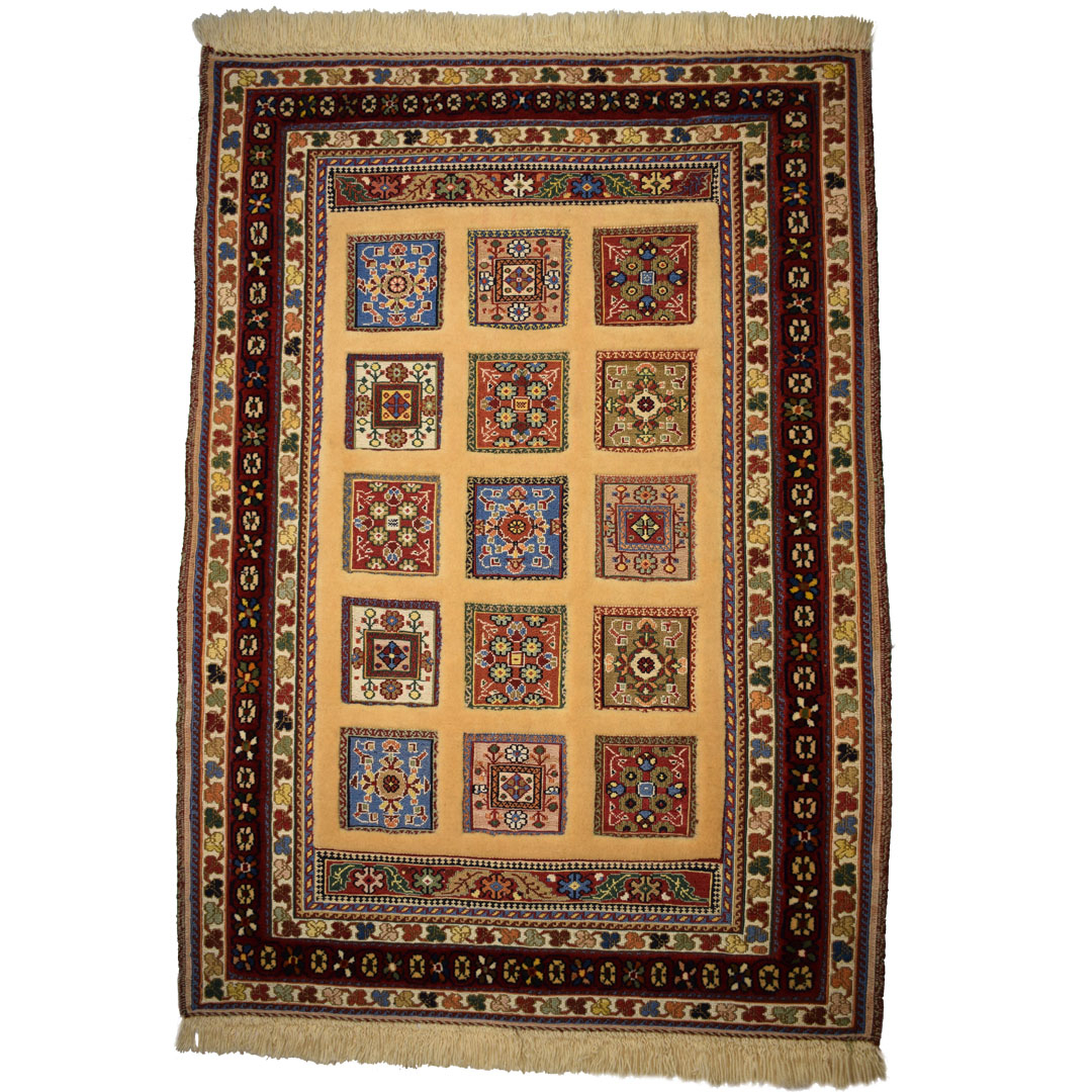 گلیم دستبافت یک متری مدل شیرکی پیچ سیرجان کد KS2630