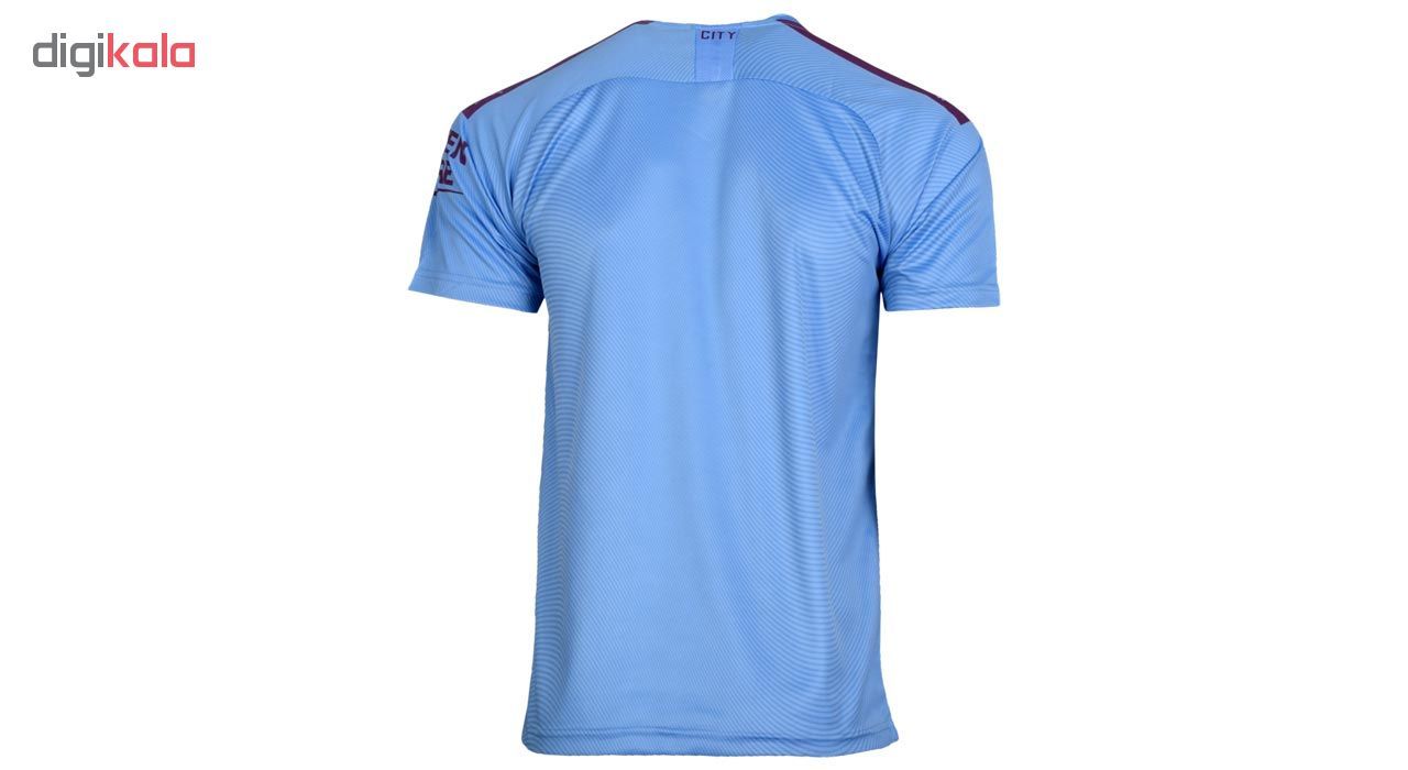 ست پیراهن و شورت ورزشی مردانه طرح منچسترسیتی کد 2019.20 رنگ آبی روشن