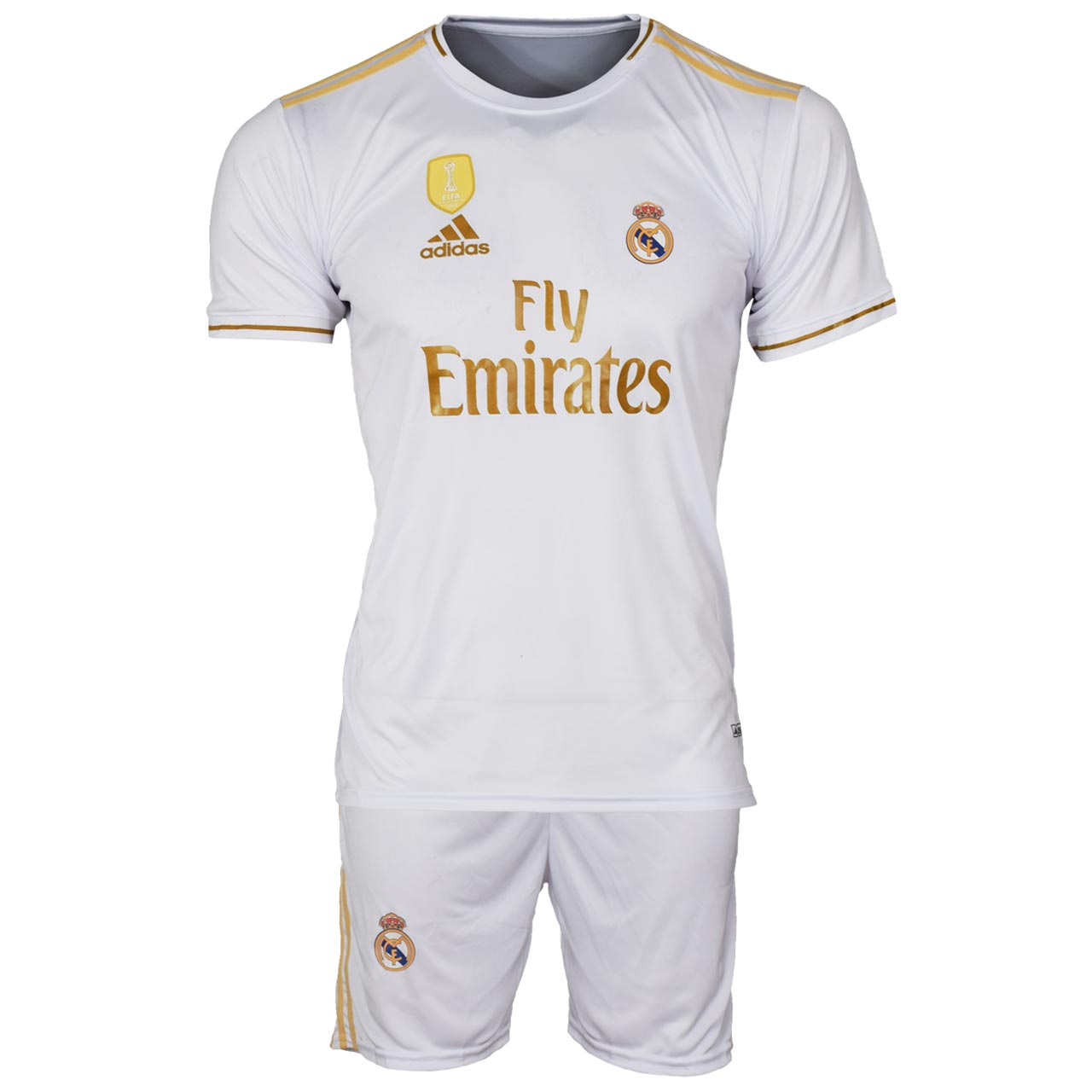 ست پیراهن و شورت ورزشی مردانه طرح رئال مادرید کد 2019-20  رنگ سفید