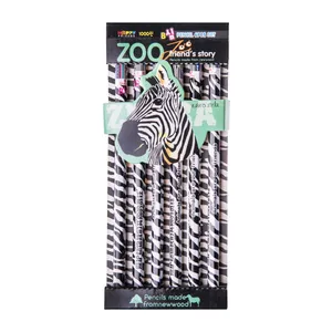 مداد مشکی هپی فرندز کد 6MS155ZOO بسته۶ عددی