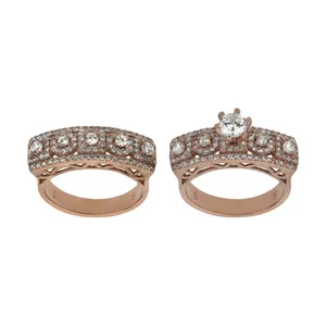 انگشتر نقره زنانه اکنو کد OK4203 مجموعه 2 عددی