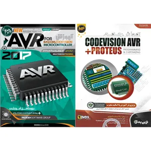 نرم افزار آموزش CODEVISION AVR + PROTEUS نشر نوین پندار به همراه نرم افزار آموزش AVR نشر پدیده