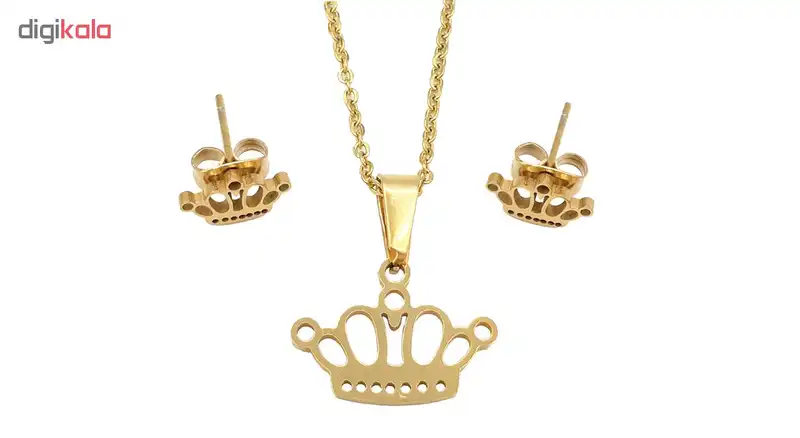 نیم ست زنانه طرح تاج کد mp155