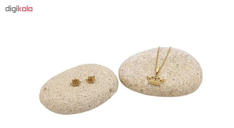 نیم ست زنانه طرح تاج کد mp155