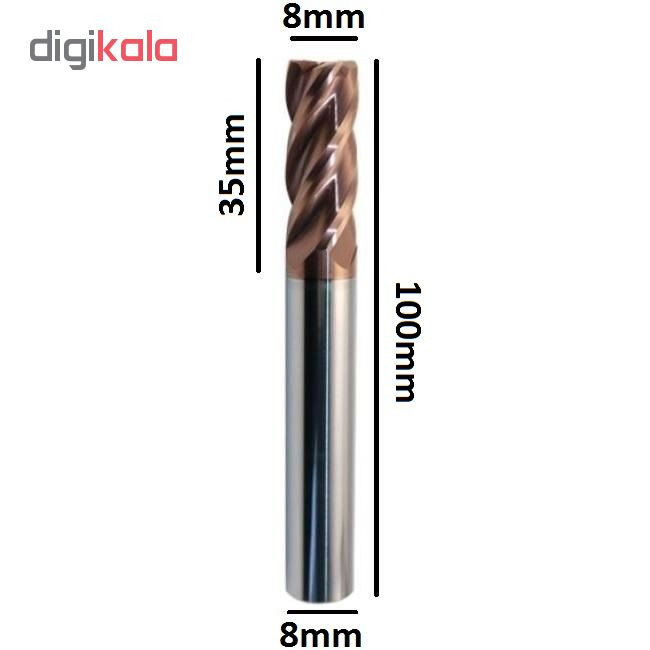 فرز اندمیل کد 08100 سایز 8 میلی متر فرز اندمیل کد 08100 سایز 8 میلی متر
