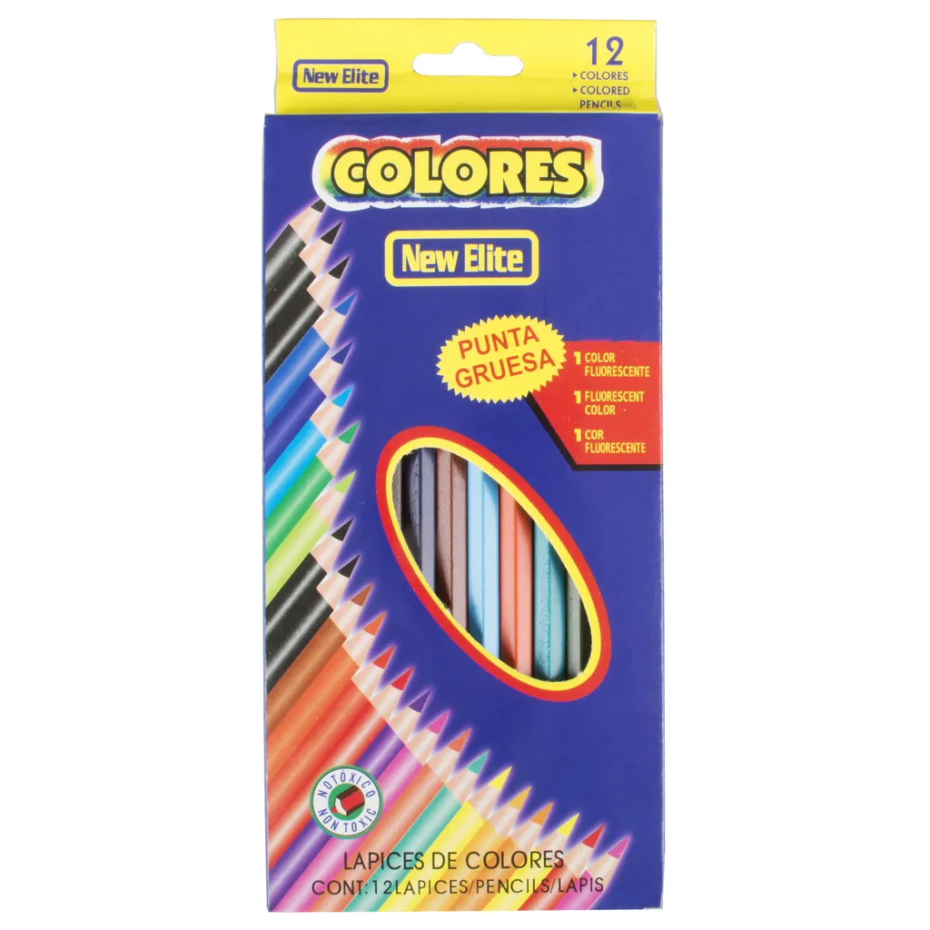 مداد رنگی 12 رنگ نیو الیت مدل Colores