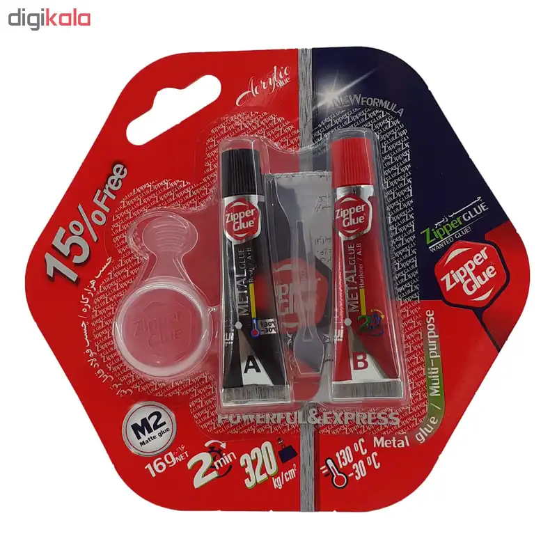 چسب دوقلو زیپر مدل M2 بسته 2 عددی