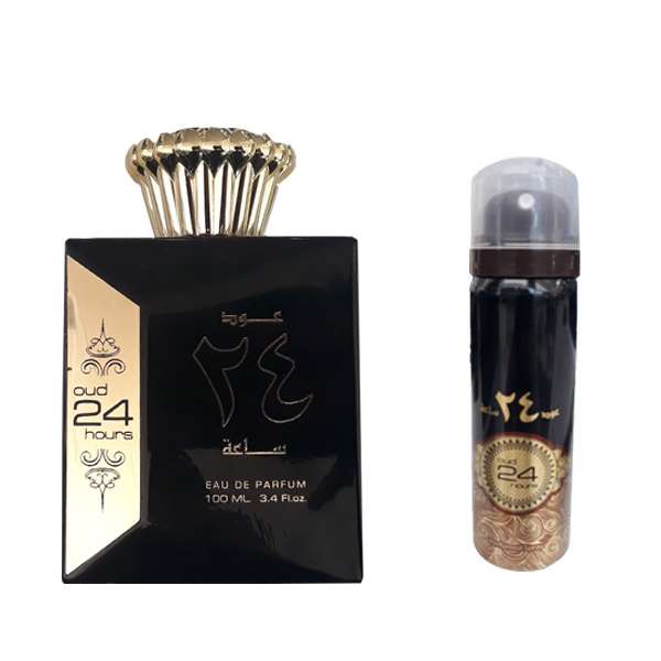 ست ادو تویلت ارض زعفران مدل oud 24 hours حجم 100 میلی لیتر ست ادو تویلت ارض زعفران مدل oud 24 hours حجم 100 میلی لیتر