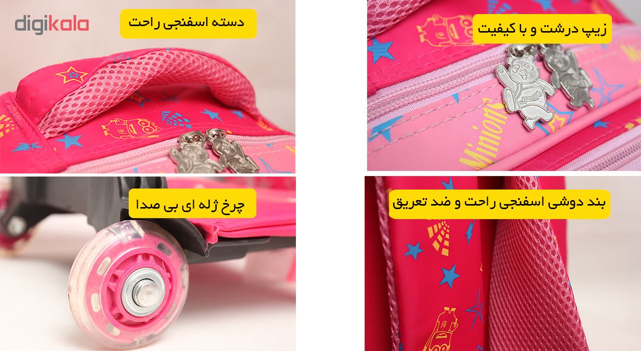 کوله پشتی کد 576-mi به همراه کیف غذا
