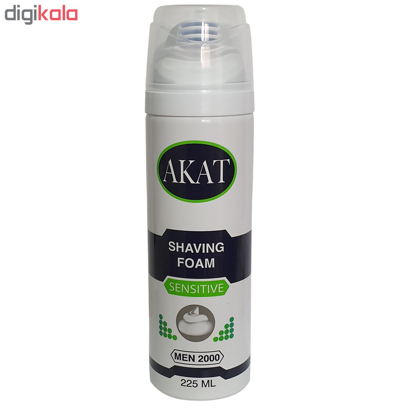 فوم اصلاح آکات مدل sensitive حجم 225 میلی لیتر