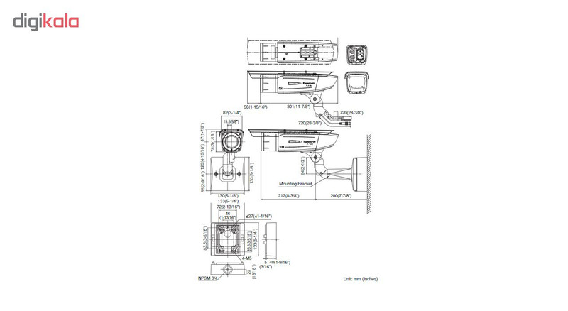 دوربین مداربسته آنالوگ پاناسونیک مدل WV-CW380G