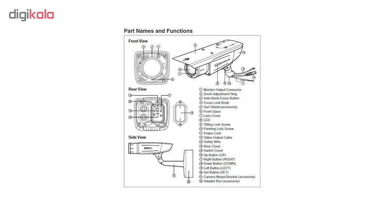 دوربین مداربسته آنالوگ پاناسونیک مدل WV-CW380G