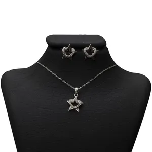 نیم ست نقره زنانه شهر جواهر کد SJ-STSE004