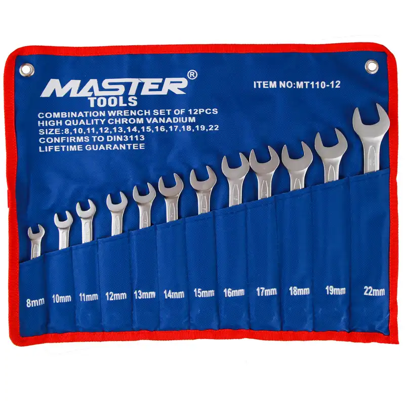 مجموعه 12 عددی آچار یکسر تخت یکسر رینگی مستر تولز مدل MT110-12