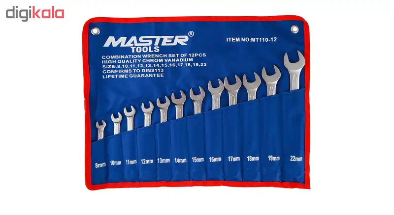 مجموعه 12 عددی آچار یکسر تخت یکسر رینگی مستر تولز مدل MT110-12
