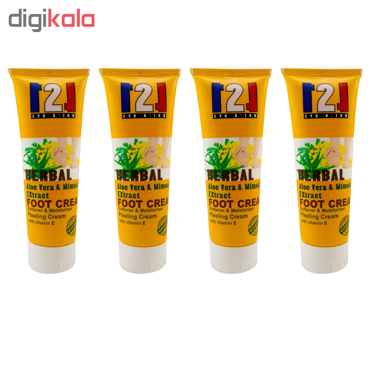 کرم رفع ترک پا 121 مدل ALOE VERA حجم 75 میلی لیتر مجموعه 4 عددی