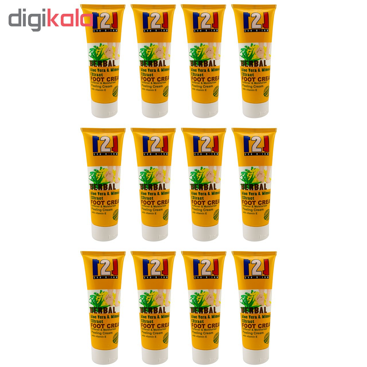 کرم رفع ترک پا 121 مدل ALOE VERA حجم 75 میلی لیتر مجموعه 12 عددی