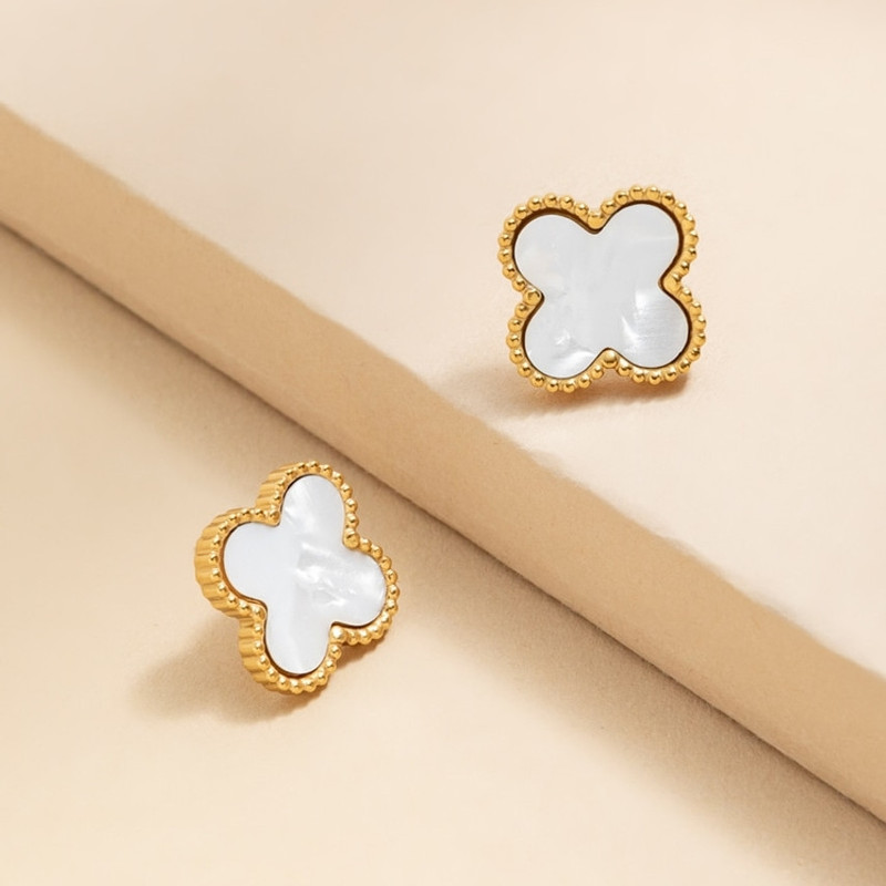 گوشواره میخی زنانه مدل ونکلیف گل