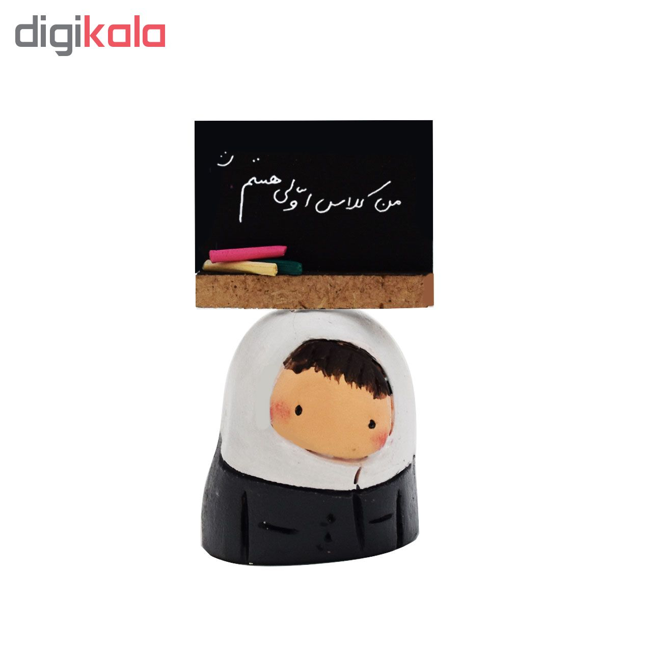 مجسمه سفالی طرح دختر دانش آموز مدل کلاس اولی کد BG1