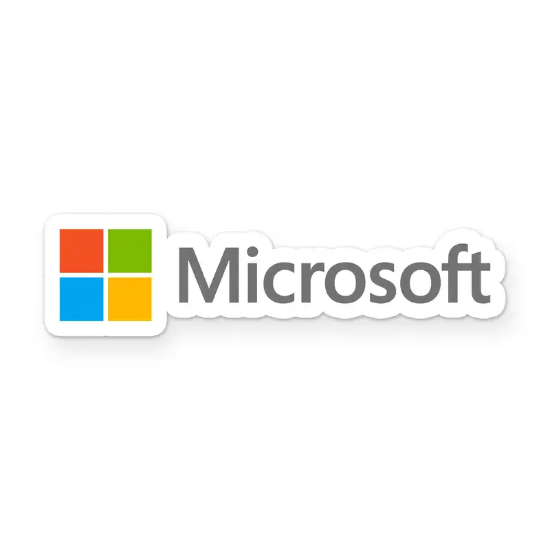 استیکر ونسونی طرح MicroSoft Text Logo