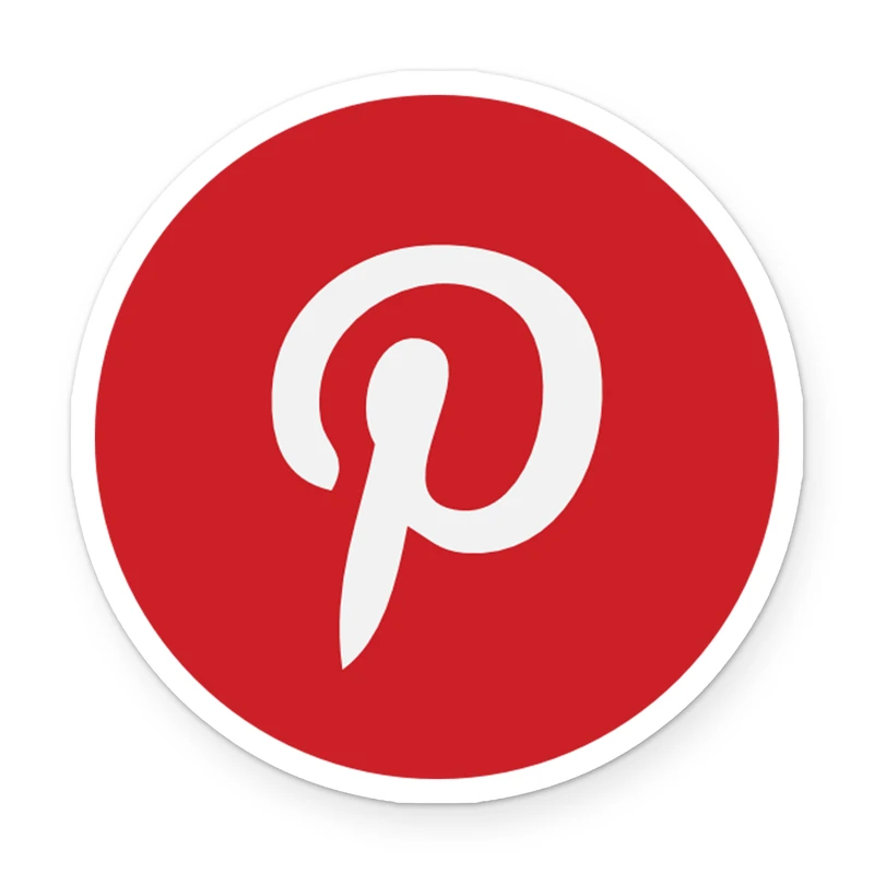 استیکر ونسونی طرح Pinterest Rounded Logo